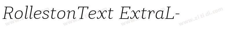 RollestonText ExtraL字体转换